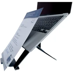 R-Go Tools R-Go Laptopständer 10"-20" Max.5KG Alu Riser schwarz, Notebook Ständer, Schwarz