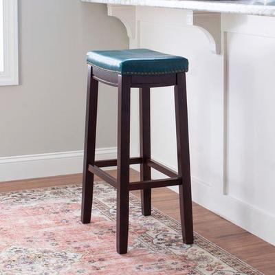 Linon Home Decor Products Ryedale Bar Stool Bar, Bar, Teal