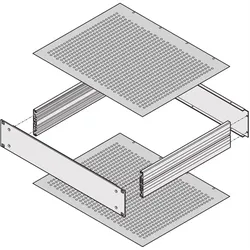 Schroff Abdeckbleche - ABDECKBLECH 220T PERFORIERT, Serverschrank Zubehör