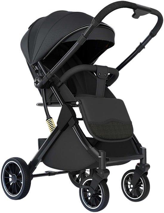Kinderwagen - Inklapbare - Compacte - Opvouwbare - Lichtgewichtige - Schokabsorbierende - Stuhlwagen - Schwarz