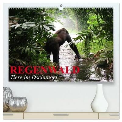 Regenwald • Tiere im Dschungel (hochwertiger Premium Wandkalender 2026 DIN A2 quer), Kunstdruck in Hochglanz