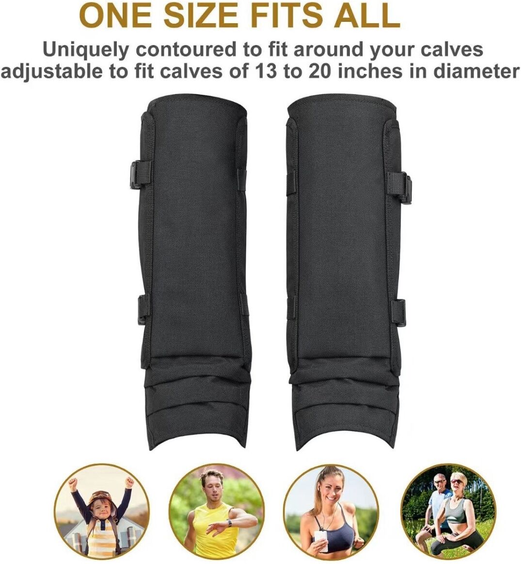 INF Guêtres de chasse extérieures - Tissu Oxford protège-jambes anti-serpent 50cm x 35cm, imperméables, isolantes Le noir