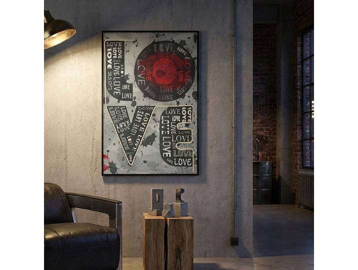 Tableau impression sur toile LED 60x90 cm Love