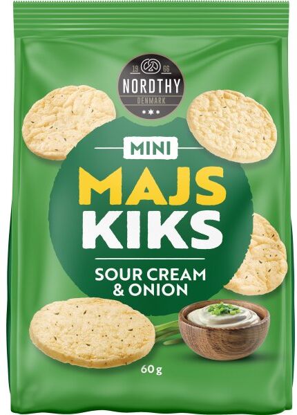 Nordthy Mini Majskiks Sour Cream & Onion, 60 G