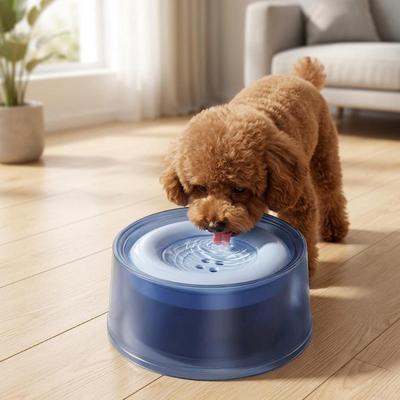 Inspired Deals Floating Pet Water Bowl For Cats & Dogs Non Slip Large Capacity Dispenser blue