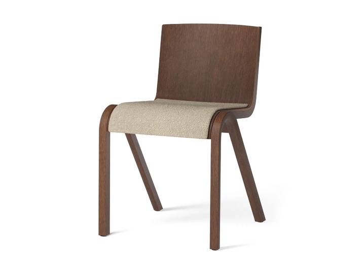 Audo Copenhagen Chaise Ready assise rembourrée Red oak-Audo Bouclé 02