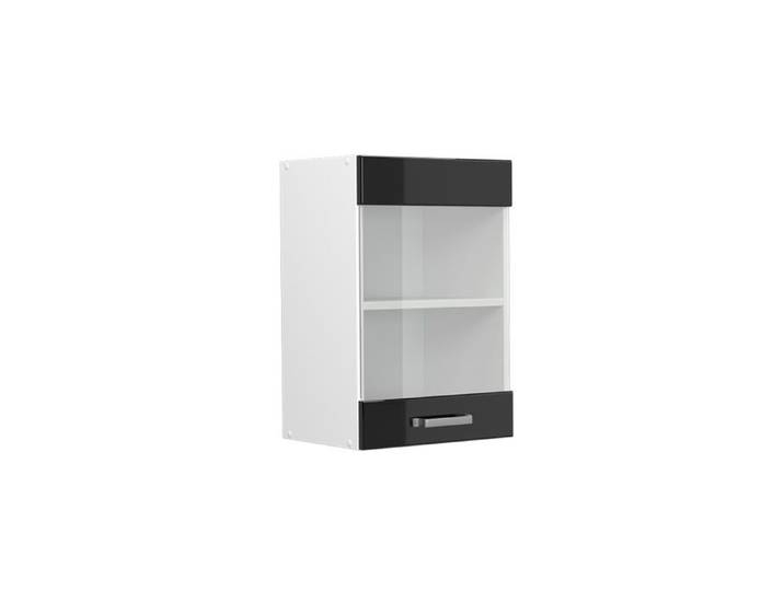 Armoire en verre R-Line 40cm Noir Haute brillance/Blanc Vicco 41218