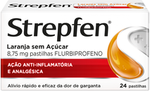 Strepfen Laranja Sem Açúcar 24 comprimidos