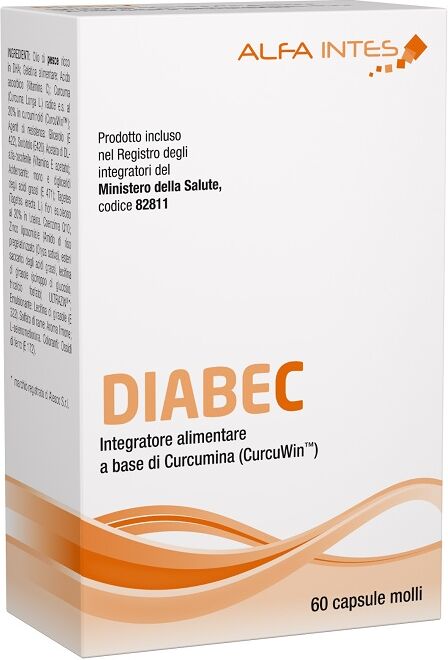 ALFA INTES (IND.TER.SPLENDORE) Diabec Integratore per la Vista, 60 Capsule Molli