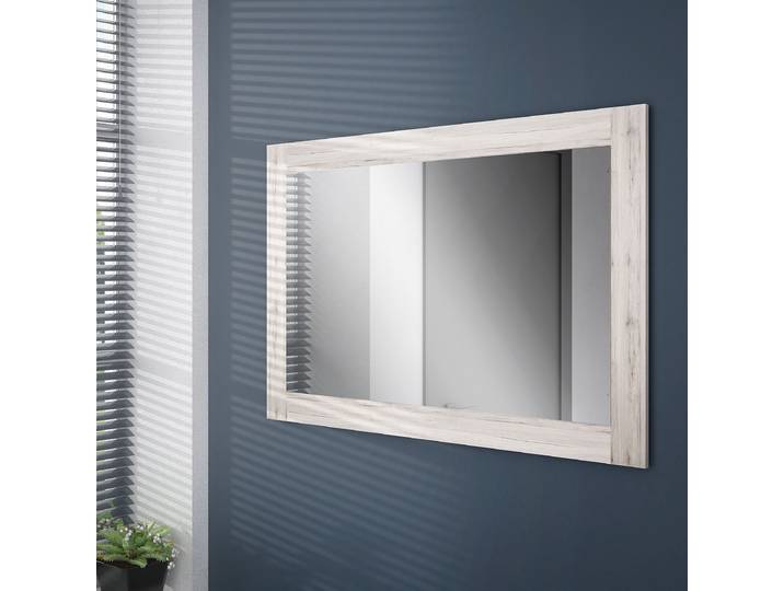 home24 Spiegel 116 x 76 x 1cm bruin/beige gefolieerde spaanplaat 116 x 76 x 1cm