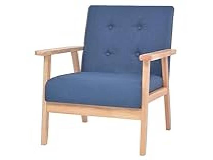 Fauteuil chaise siège lounge design club sofa salon tissu bleu 1102118/3