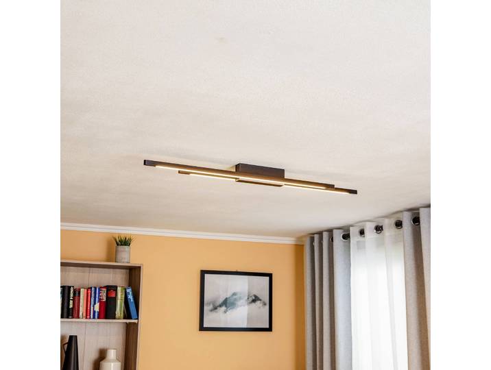 LED-plafondlamp Talon, dimbaar, zwart, Keuken, Aluminium, Modern, LED plafondlamp