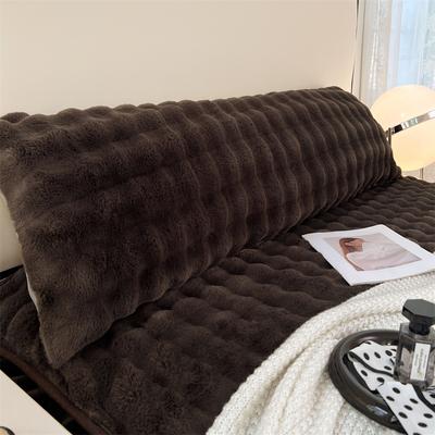 All Categories Goods Decorative Plush Long Pillowcase Solid Color, Soft And Comfortable Fabric Pillow Cover coffee s