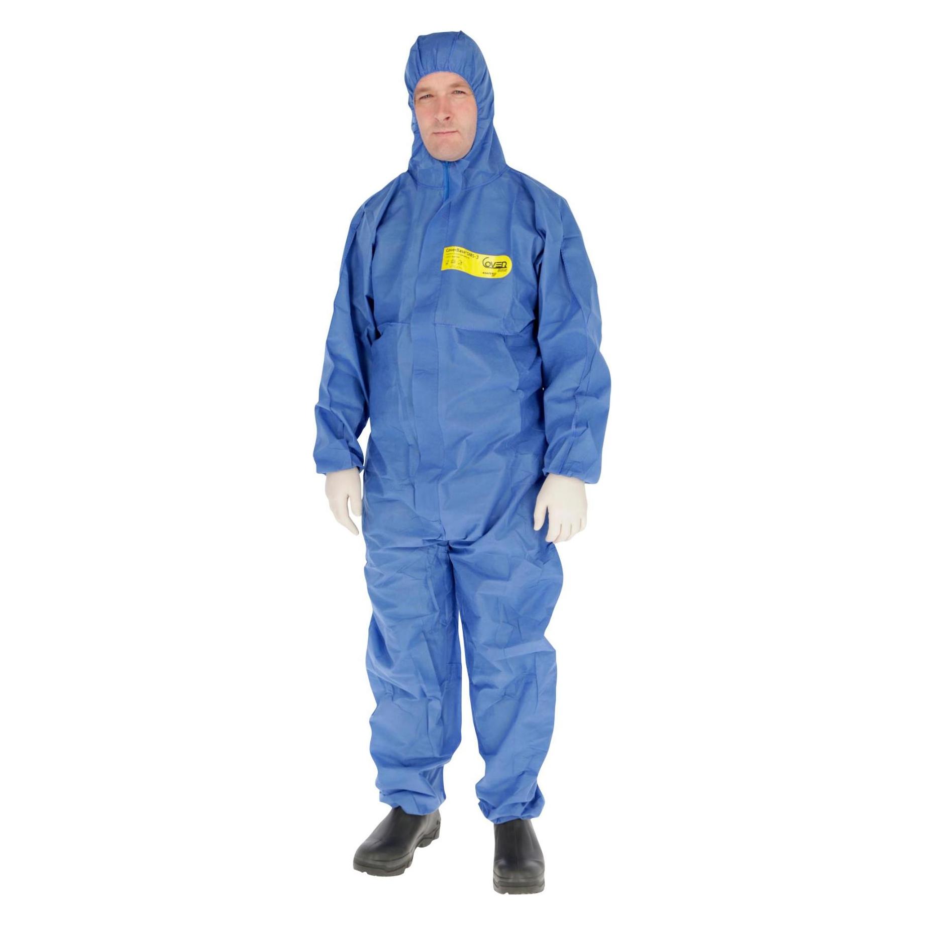 Kerbl Einwegoverall Typ 5/6, blau, Chemieschutz, CoverBase Gr. XL (XL) (34362)