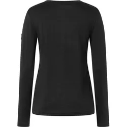 Super Natural, Damen, Funktionsshirt, Casual Rib Bio J (M), Schwarz