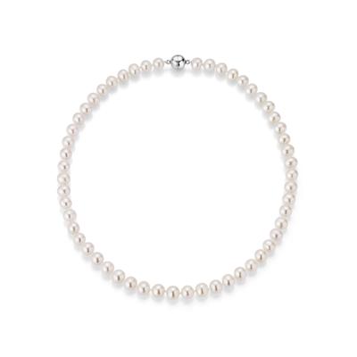 Perlenkette FIRETTI "Schmuck Geschenk Halsschmuck Halskette Perle" Gr. 60, bunt (silberfarben, weiß), Halsketten, Damen, 60, Perlen Silber 925 (Sterlingsilber), Perlen, Silber 925 (Sterlingsilber), Perlenkette, mit Süßwasserzuchtperle