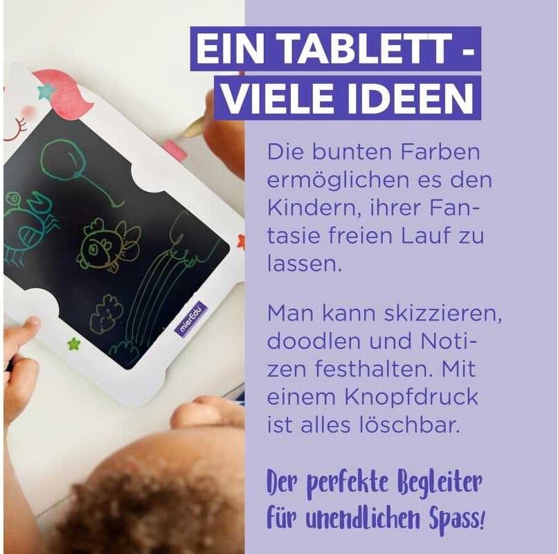 Zaubertafel "mierEdu – Einhorn", Baby, rosa (rosa, weiß), Tafeln Zaubertafel rosa, weiß Einheitsgröße