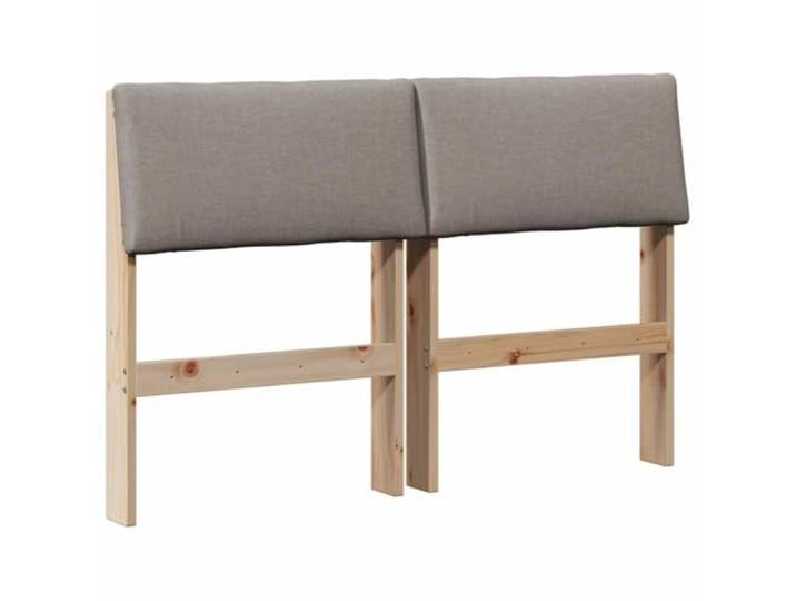 Makastle Gepolstertes Kopfteil Taupe 120 cm Kiefernholz Schaumstoffpolsterung