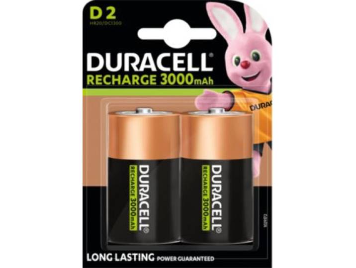 Duracell - Pile Rechargeable Lr20 D X2 3000mah Rechargeable
