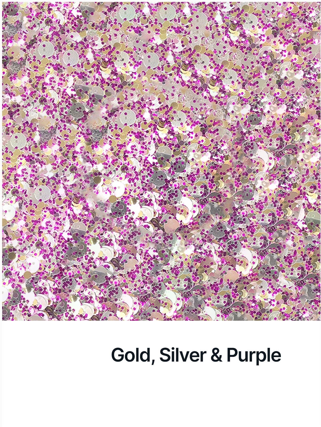 Hemway Glitter Mix Shaker 105g / 3.7oz   Gold Silver & Purple   Cosmetic, Festival, Epoxy Resin, Crafts - Gold Silver & Purple - 105g