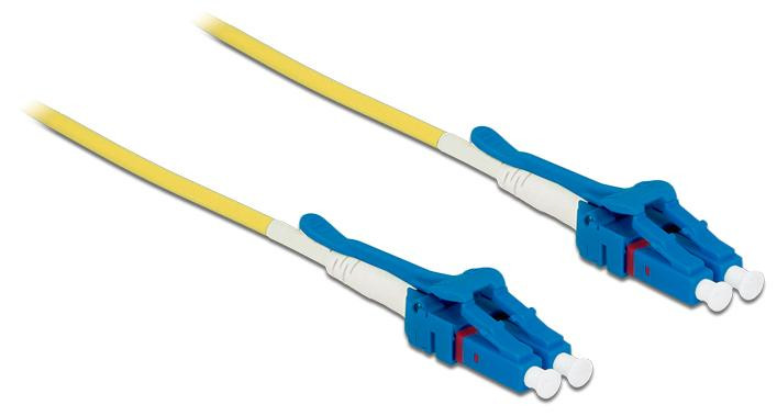 Delock Netwerkkabel LC single-mode naar LC single-mode, Glasvezel, 9/125 micrometer, OS2, Uniboot, Geel, 2 meter