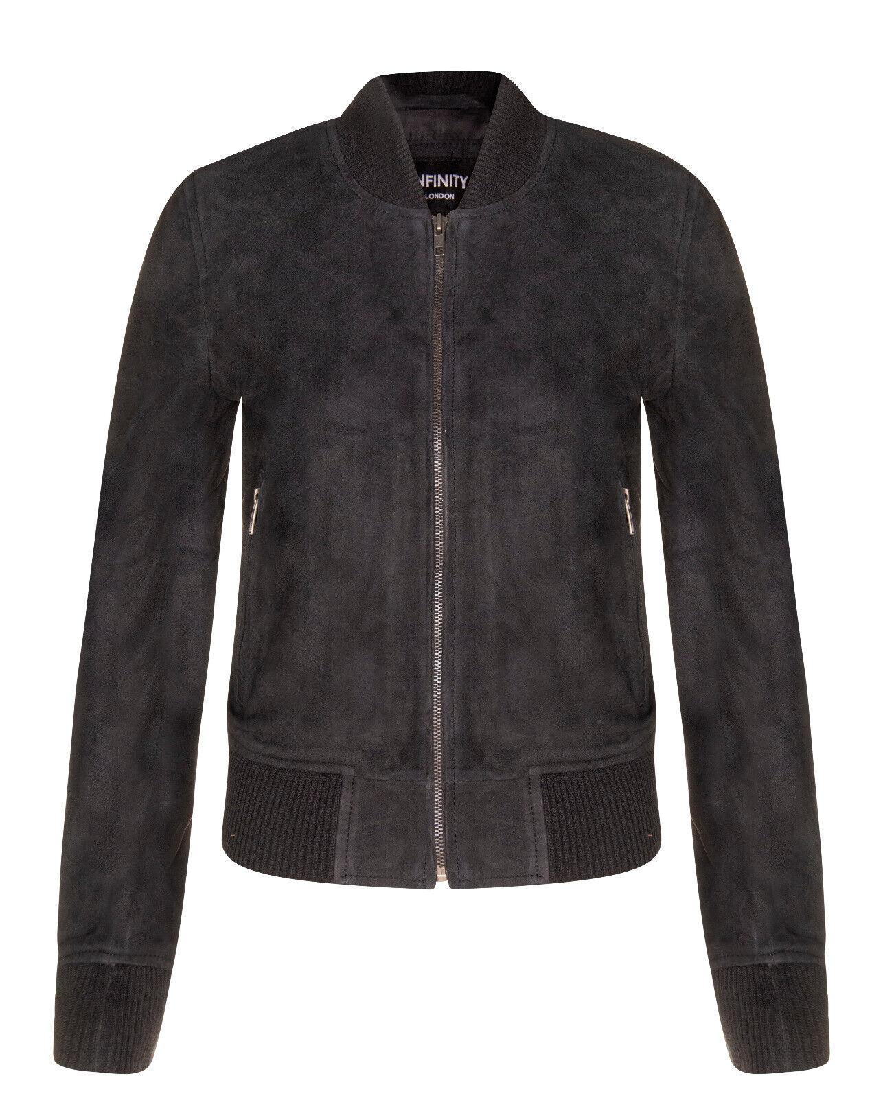 Klassische MA-1 Wildleder-Bomberjacke für Damen – Newbury