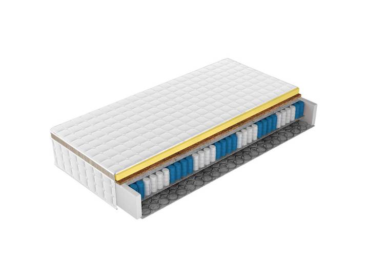 Boxspringmatratze Areno H4, Weiß, H4, 7-Zonen, Höhe ca. 27 cm, 160x200 cm, Härtegradauswahl, Bezug abnehmbar/waschbar, optimale Belüftung, mit Gummiband, Schlafzimmer, Matratzen Shop, Matratzen, Boxspringmatratzen