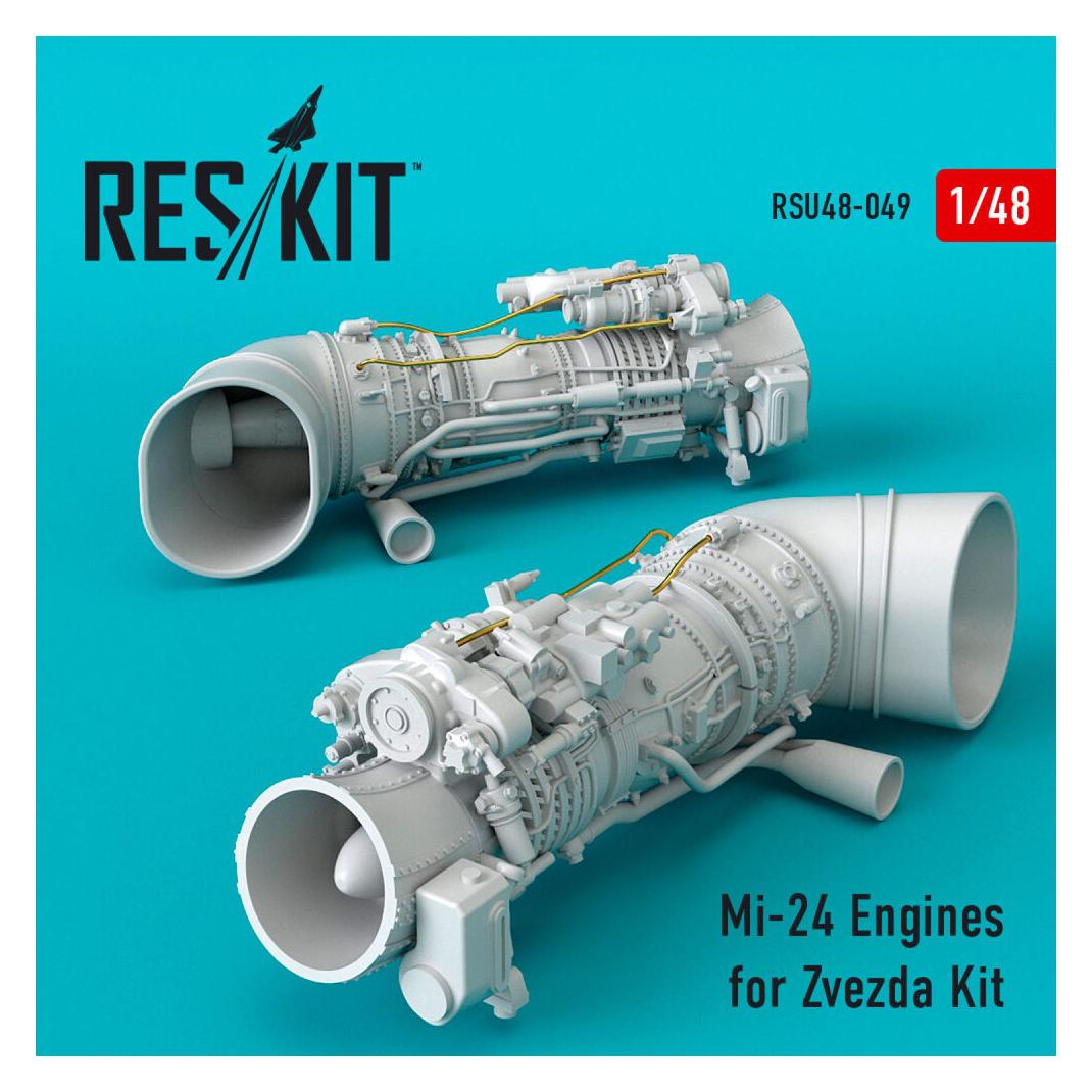 ResKit Mi-24 Engines for Zvezda kit (RSU48-0049)