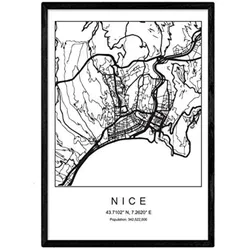 POSTER Nizza Skandinavischen Stil A3 Rahmenlos