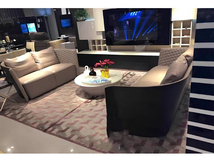 JVmoebel Wohnzimmer-Set Elegantes graues Sofa-Set aus hochwertigem Leder, Made in Europa