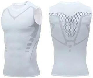 StayWell GFOUK MENIONIC Tourmaline Posture Corrector Vest For Men Ionic Shaping & Back Pain Relief White 3XL