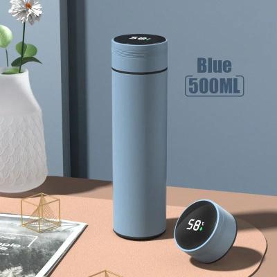 Uplift Picks Smart Temperature Display Stainless Steel Vacuum Thermos Cup 500ml blue 500 Ml