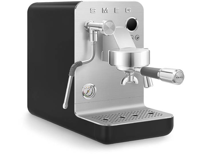 SMEG Espressomaschine EMC02BLMEU , schwarz (schwarz, matt), B:28,8cm H:54,5cm T:55,5cm, Kaffeemaschinen, Mini Pro, Espressomaschine
