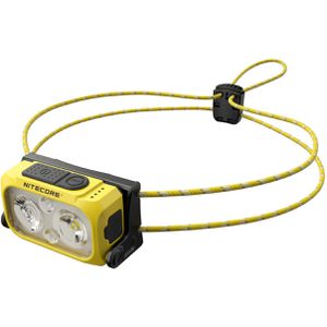 Nitecore Stirnlampe NU21 LED, wiederaufladbar, 360 Lumen, mit Rotlicht, wasserdicht, gelb