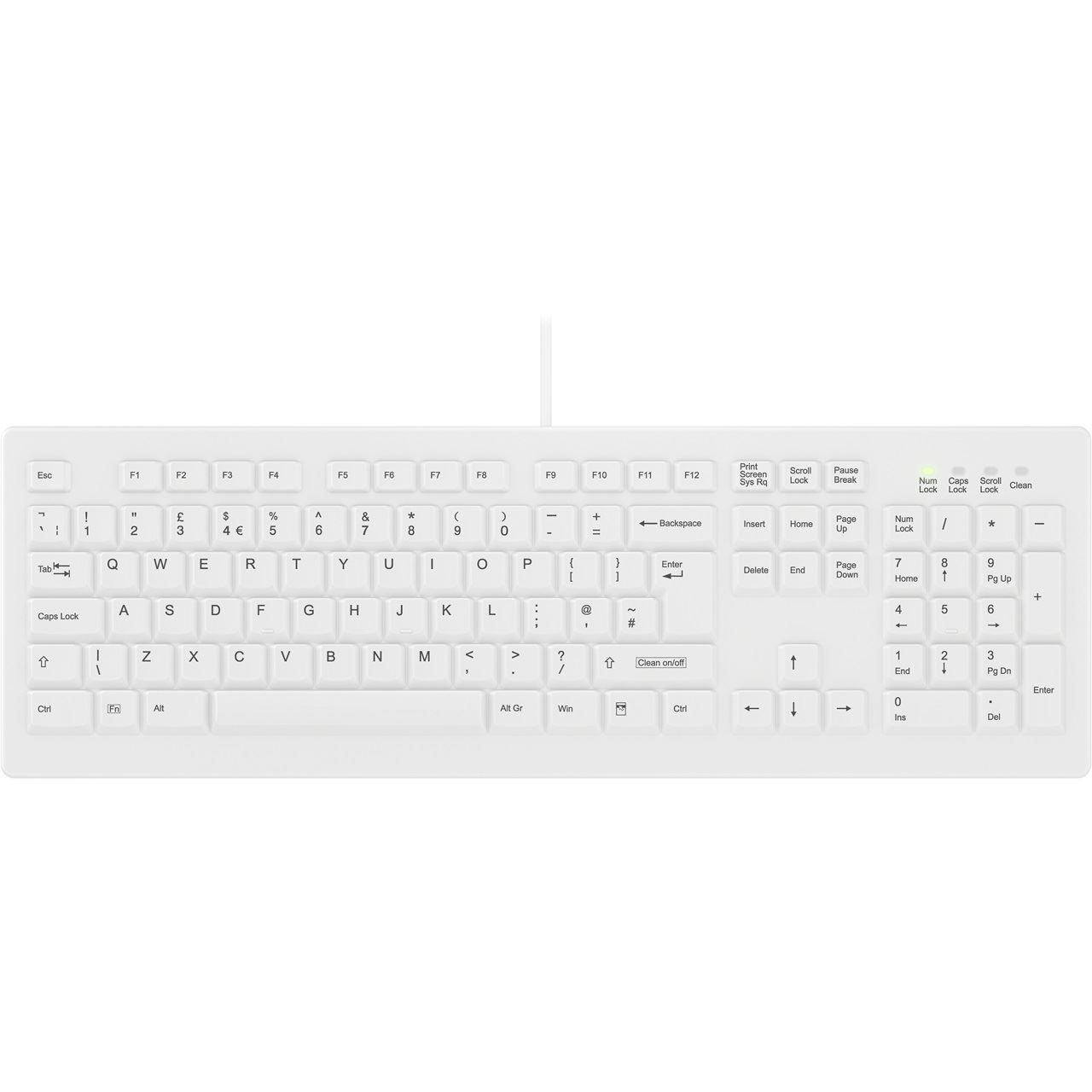 Contour Active Key AK-C8100F-UVS-W/UK USB Englisch (UK) weiß (kabelgebunden)