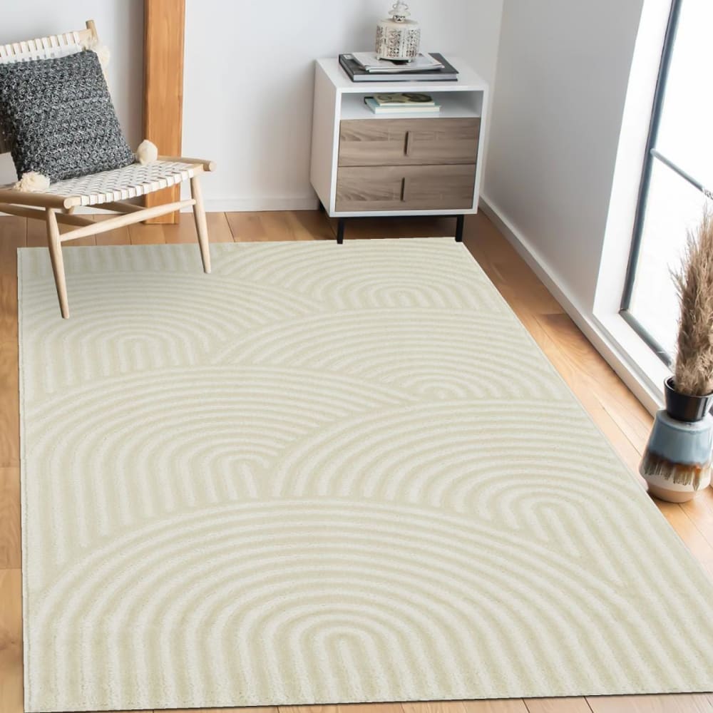 Un amour de tapis Tapis salon 120x160 crème Beige 160x1x120cm