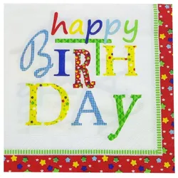 20 Servietten Geburtstag Feier Party Tischdeko Dekoration Happy Birthday 33x33