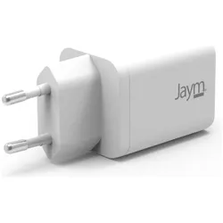 Jaym CHARGEUR SECTEUR *GAN* 100W MAX PD-PPS : 2 USB-C 100W + 1 USB-A 30W - BLANC -  (100 W, 3 Ports), USB Ladegerät, Weiss