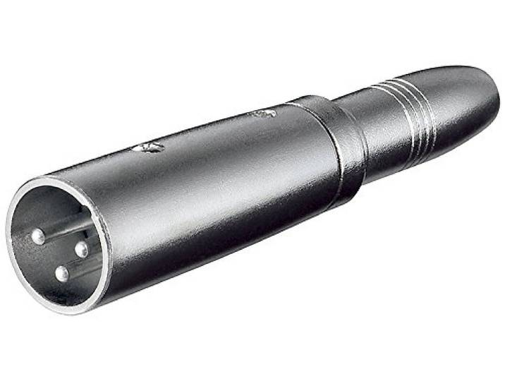 Wentronic XLR-adapter 3-polig XLR-stekker naar 6,3 mm mono koppeling