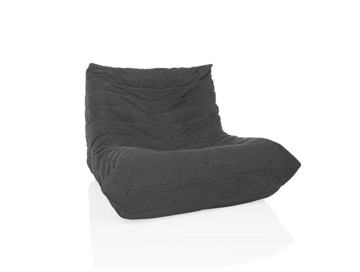 hjh LIVING Sitzsack Bodensofa mit Rückenlehne SITZOLO Bequemer Bodenstuhl Sessel für Schlafzimmer Wohnzimmer, Cord-Stoff Dunkelgrau