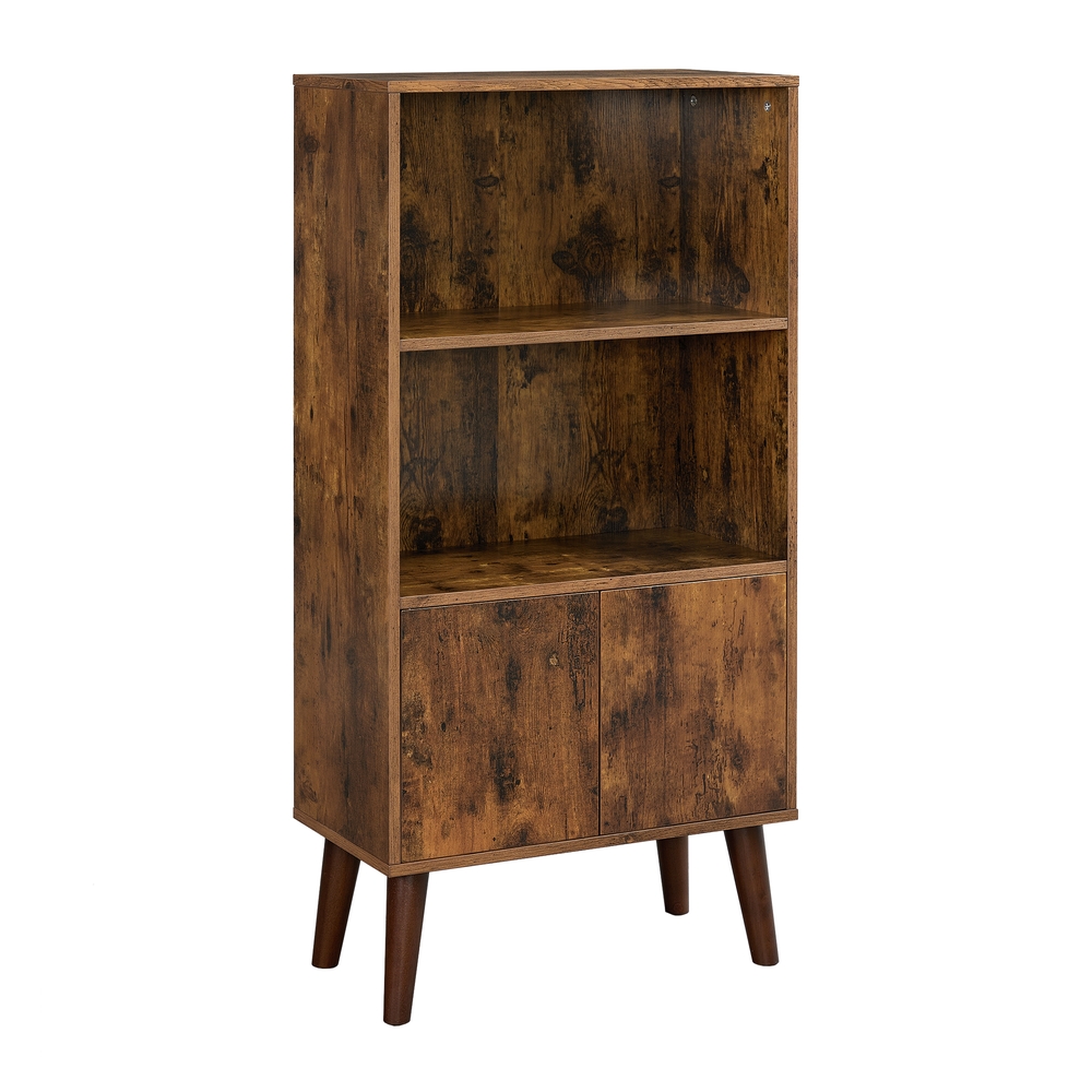 VASAGLE Retro Bücherschrank mit Türen 60 x 30 x 120 cm LBC09BX