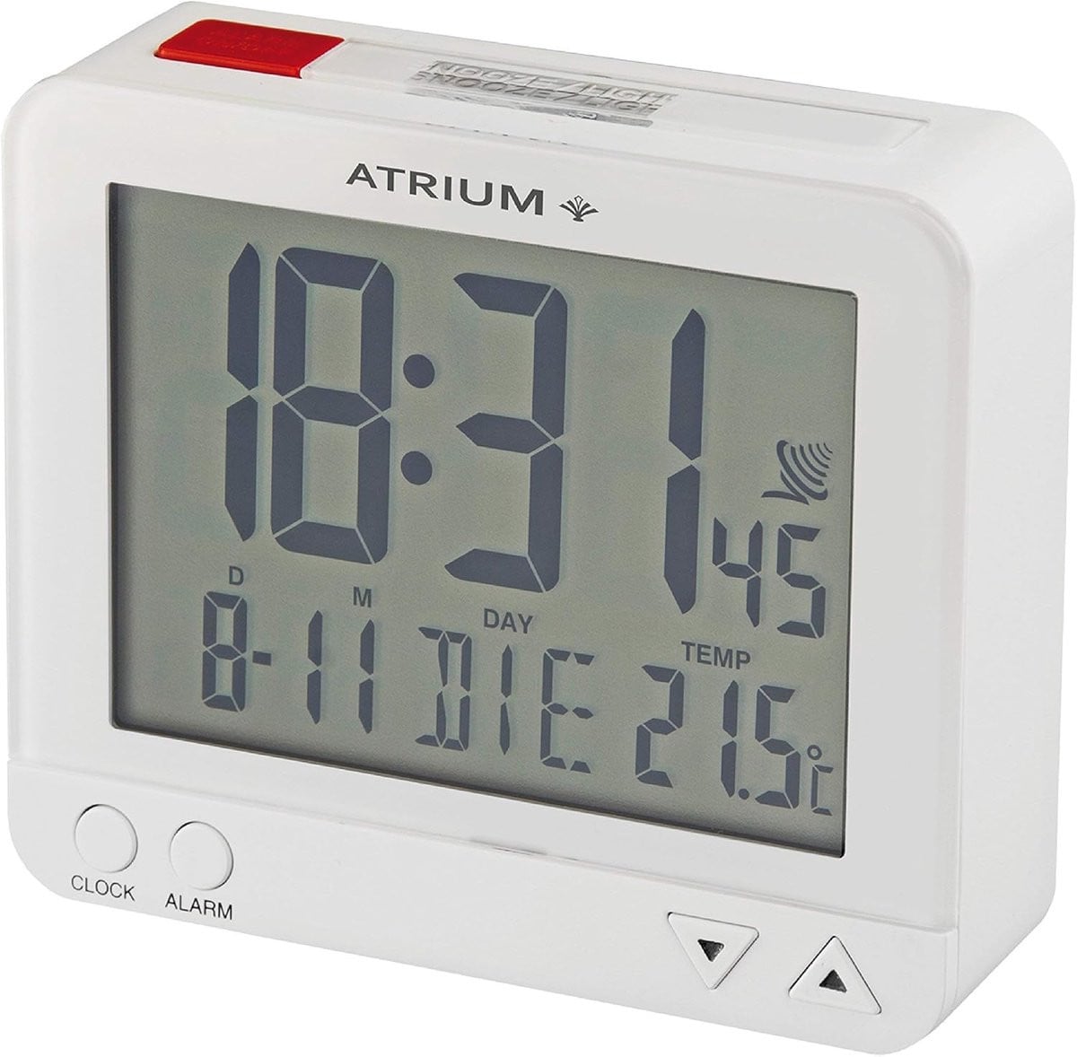 Digitale radiogestuurde wekker met verlichting, snooze en temperatuurweergave