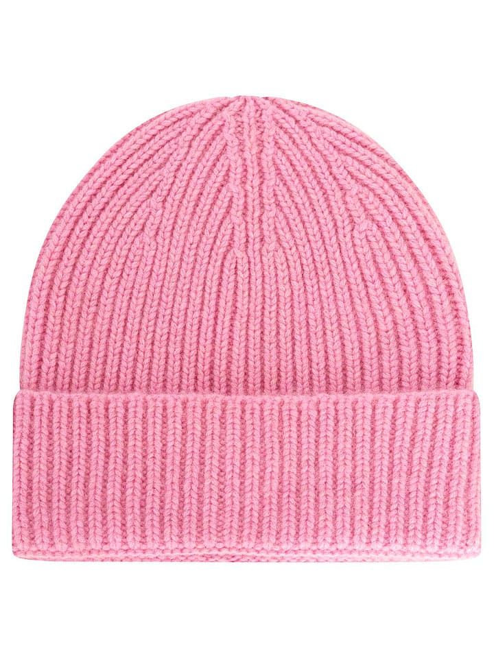 Zwillingsherz Kaschmir-Mütze in Rosa - onesize