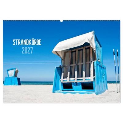 Strandkörbe 2027 (Wandkalender 2027 DIN A2 quer), CALVENDO Monatskalender
