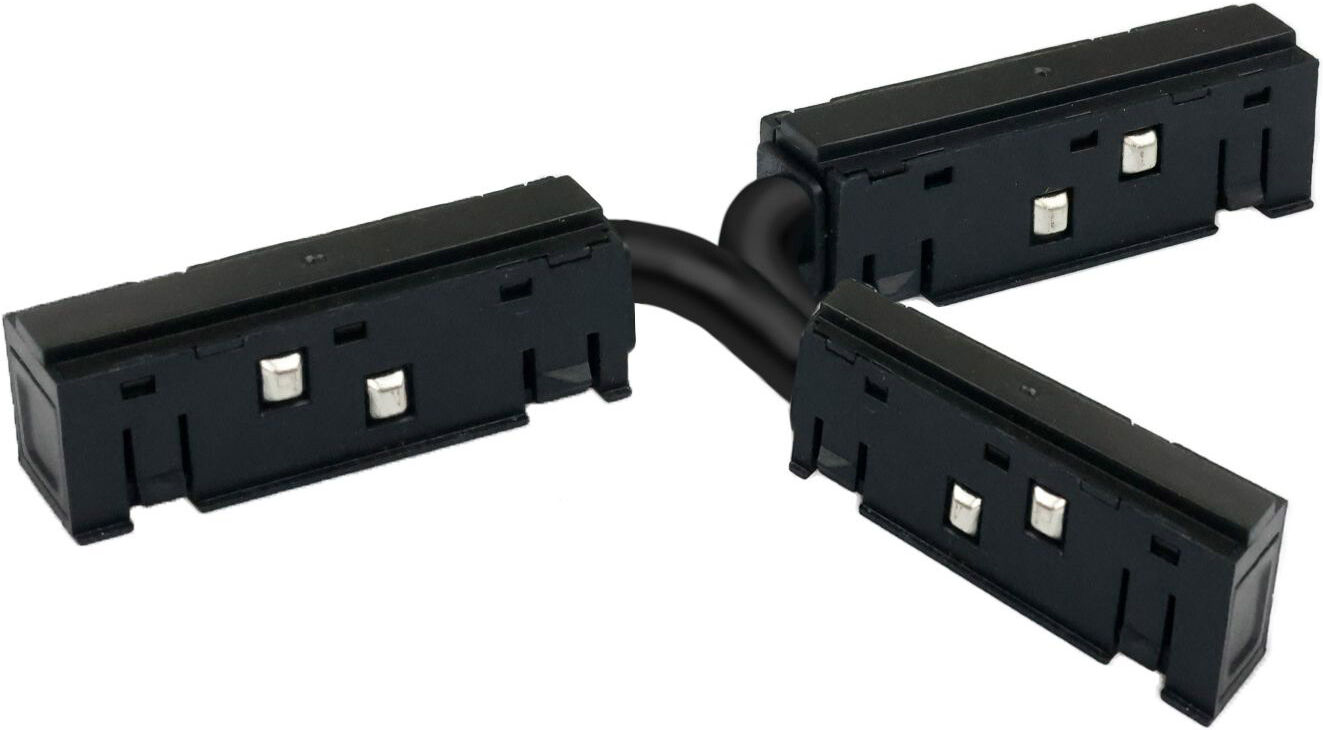 Isoled Track48 T-Verbinder, Flexibel, Schwarz, Stromführend, Max. 6a, 4-Polig