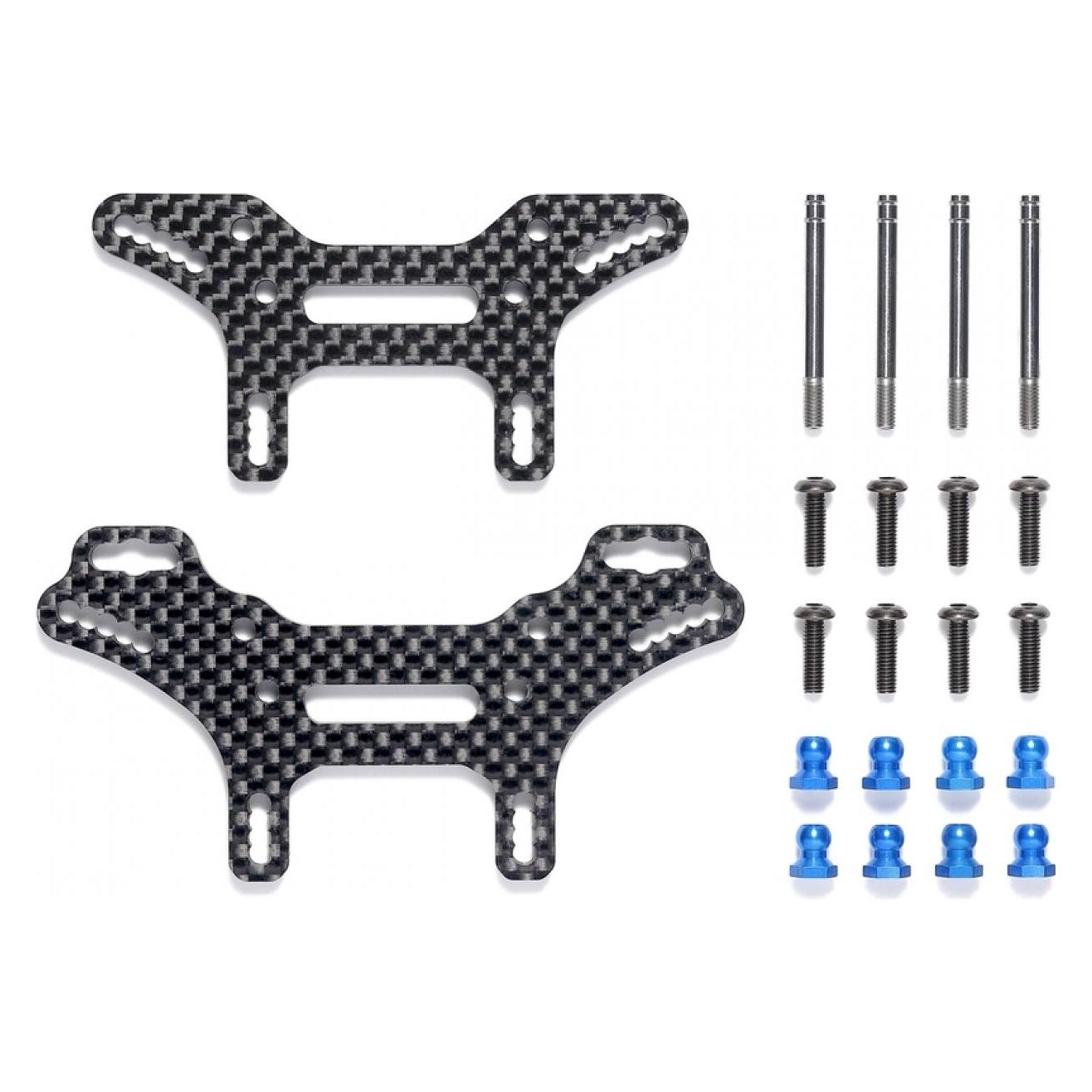 Tamiya XV-02 Short Carbon Damper Stay Set (22076)