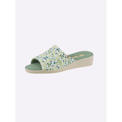 Pantoffel CASUAL LOOKS, Damen, Gr. 39, gelb, bedruckt, Schuhe