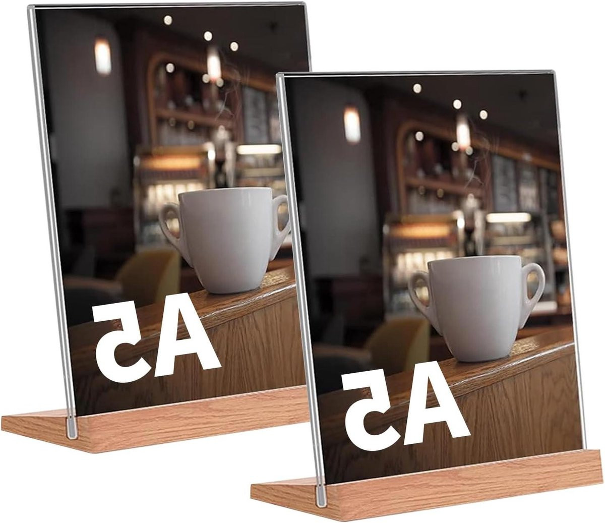 Acryl Prijskaartstandaard L-vormig A5 Transparant