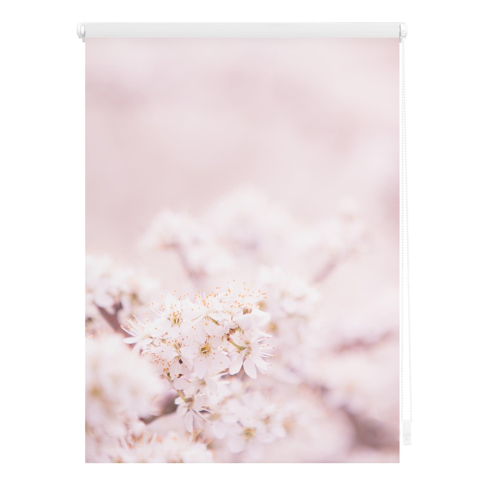Lichtblick Rollo Klemmfix, ohne Bohren, Verdunkelung, Kirschblüten - Rosa Weiß