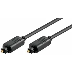 GOOBAY Toslink Kabel 5 mm, 2 m, Schwarz - Toslink-Stecker - Toslink-Stecker, 5 mm